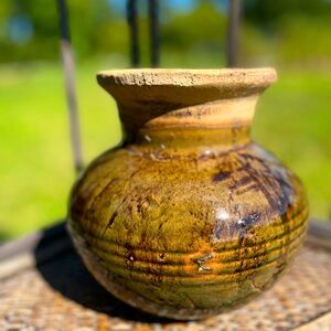 Vintage Raku Crackle Handmade pottery